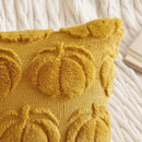 Axyaa Fall Pumpkin Plush Pillow Covers 45x45CM - Autumn Decorative Yellow Throw Case