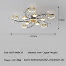 Axyaa Crystal LED Ceiling Lamp for Home Decor and Lighting