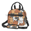 Axyaa Cute Cats Thermal Lunch Bag: Insulated Bento Tote for School & Office