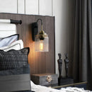 Axyaa Retro Industrial LED Wall Lamp with Glass Shade - Luxury Bedroom Corridor Light