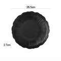 Axyaa Flower Striped Ceramic Plate Set.
