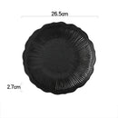 Axyaa Flower Striped Ceramic Plate Set.