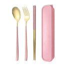 Axyaa Stainless Steel Tableware Set - Knife Fork Spoon Flatware Boxecc