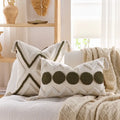 Axyaa Nordic Bohemian Tufted Tassel Throw Pillowcase, Geometric Pattern Cushion Cover