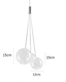 Modern LED Bubble Glass Ball Chandelier for Kitchen, Dining, Bedroom by Axyaa