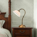 Axyaa Ceramic Lampshade Table Light Copper E14 Bulb Reading Lamp