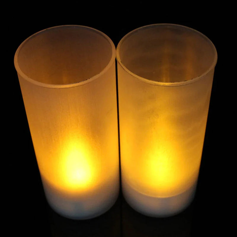 Axya LED Flameless Tealight Candles - Flickering Battery Operated Bulk for Wedding & Christmas