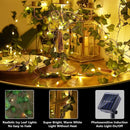 Axyaa Solar Vine String Lights - Waterproof Outdoor Fairy Lights for Christmas Garden