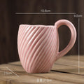 Axyaa Retro Ceramic Pleated Mug for Coffee and Milk Drinking