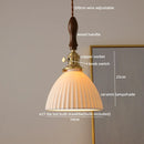 Axyaa Ceramic LED Pendant Light: Modern Hanging Lamp for Home Decor