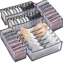 Axyaa Mesh Underwear Socks Organizer with Dividers and Foldable Clothes Storage Box