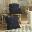 Axyaa Khaki Knitted Cushion Cover Twist Knitting Plush Pillow Case Vintage Style
