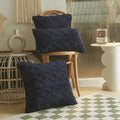 Axyaa Twist Knit Plush Cream Pillow Cover Vintage Knitted Cushion Case