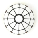 Mediterranean Stained Glass Lampshade by Axyaa: 8" Modern Replacement for Chandelier, Wall, Ceiling Lamps.