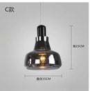 Axyaa Smoke Gray Glass LED Chandelier Pendant Lamp