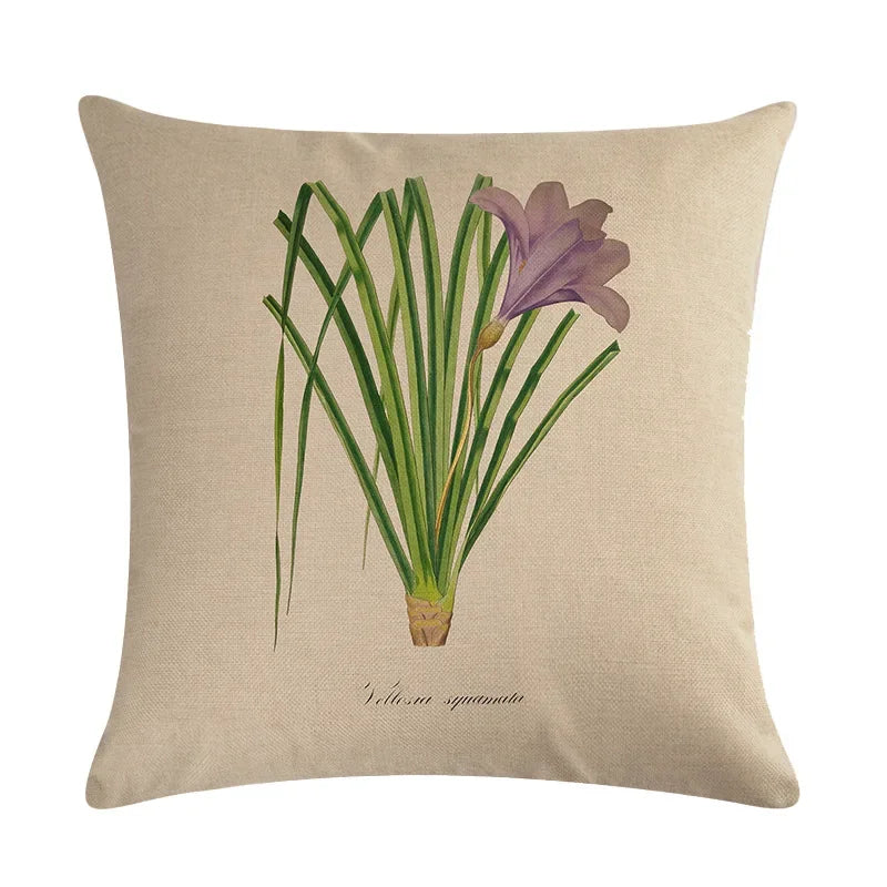 Axyaa Plant Print Embrace Pillowcase 45*45cm
