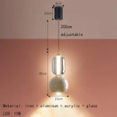 Axyaa Nordic Iron Glass Chandelier LED Lighting for Home Decor