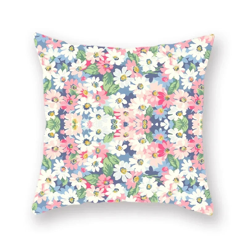 Axyaa Small Flower Pattern Polyester Throw Pillow Cover - 45x45cm