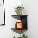 Axyaa Burlywood Wooden Corner Shelf: Boho Style Storage & Room Décor Organiser