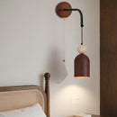Axyaa Stone Iron LED Wall Lights with Pull Chain Switch for Living Room Decor