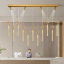 Axyaa Crystal Chandelier, Elegant Dining Room Lighting, Luxury Living Room Pendant Lights