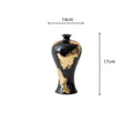 Axyaa Gold Foil Pattern Ceramic Vase - Modern Home Decor Handicrafts
