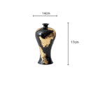Axyaa Gold Foil Pattern Ceramic Vase - Modern Home Decor Handicrafts
