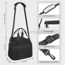 Axyaa Leopard Print Insulated Lunch Bag with Adjustable Strap for Women