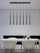 Axyaa Modern Black Column LED Chandelier for Stylish Home Lighting