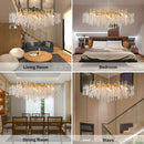 Axyaa Tree Branch Crystal Chandelier for Dining Living Bedroom