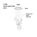 Axyaa Glass Design Chandelier Ceiling Light in Black White Pink