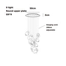 Axyaa Glass Design Ceiling Chandelier Suspension Light for Living Room