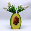 Axyaa Avocado Vase Ceramic Desk Decoration with Artificial Flowers