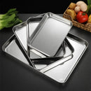 Axyaa Stainless Steel Food Storage Tray Serving Plates Spices Buffet Dishes Organizers