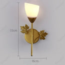 Axyaa LED Flower Glass Wall Lamp E27 Bedroom Decorative Light