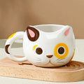 Axyaa Cartoon Cat Ceramic Cup with Spoon | Creative 430ml Coffee Milk Tea Mug