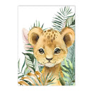 Safari Animal Custom Name Wall Art Prints by Axyaa for Kids Room Decor