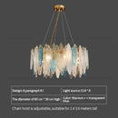 Axyaa Crystal Chandelier LED Lamp for Modern Mediterranean Nordic Style Living Room