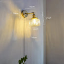 Axyaa Glass LED Mirror Light Copper Modern Wall Sconce for Indoor Lighting