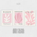 Pink Matisse Abstract Leaf Canvas Print by Axyaa