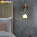Axyaa Gold Wall Sconce Lamp Nordic Style Bedroom Corridor Decor
