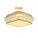 Axyaa Crystal LED Ceiling Lamp Round Square Minimalist Modern Indoor Lighting