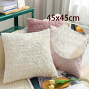 Axyaa Rabbit Fur Cushion Cover: Soft Plush 45x45cm for Cozy Home Decor