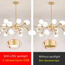 Axyaa Modern Glass Ball Chandelier for Living Room