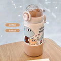 Axyaa Kids 500ml Insulated Stainless Steel Water Bottle with Straw Handle
