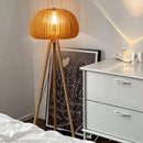 Axyaa Japanese Pumpkin Wooden Floor Lamp LED Lighting for Home Decor