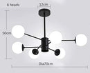 Axyaa Modern Glass Chandelier for Dining Living Room Kitchen Bedroom Lighting