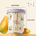 Axyaa Double-Layer Oat Container with Fork, Leak Proof Salad Cup