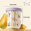 Axyaa Double Wall Salad Cup with Fork, Leak Proof Fruit Cup