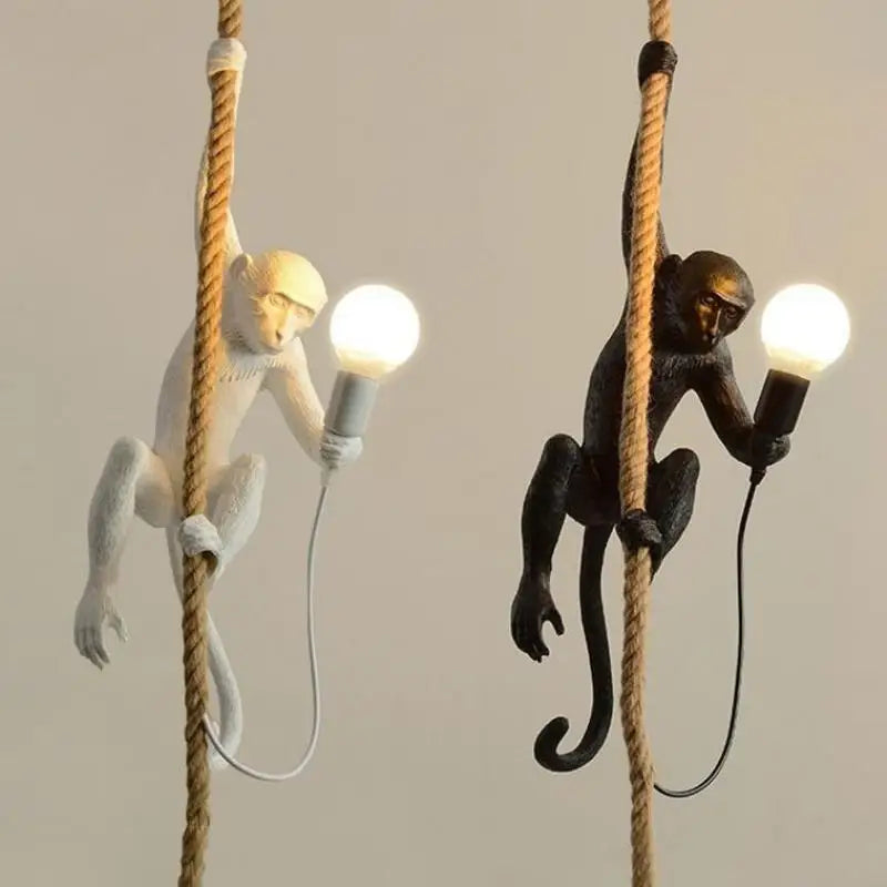 Axyaa Nordic Resin Monkey LED Pendant Chandelier for Home Decor Lighting